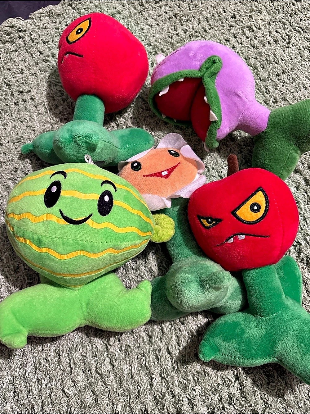 Plants vs. Zombies Plush Toy Bundle Set of 5 Green & Red